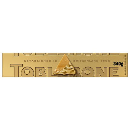 Toblerone Golden Caramel Bar with Honey & Almond Nougat 360g