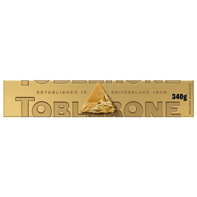 Toblerone Golden Caramel Bar with Honey & Almond Nougat 360g