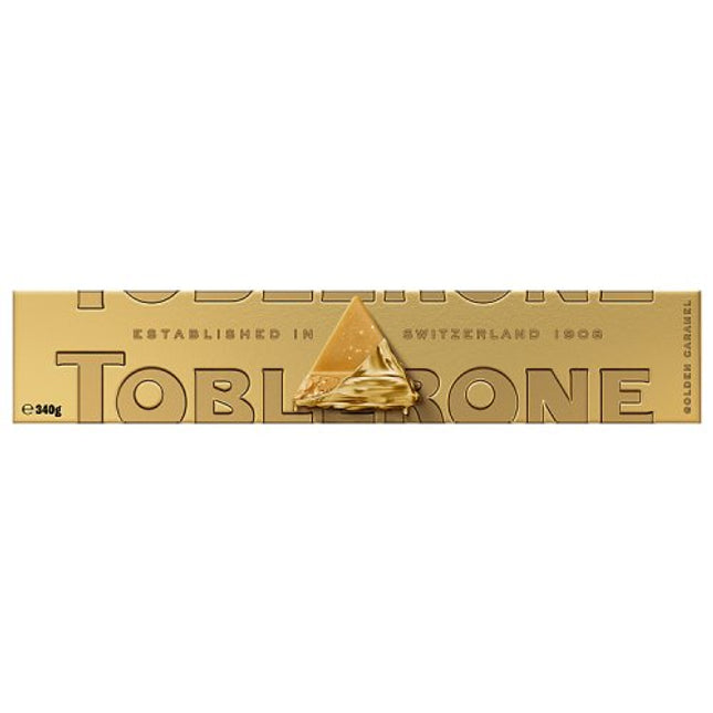 Toblerone Golden Caramel Bar with Honey & Almond Nougat 360g