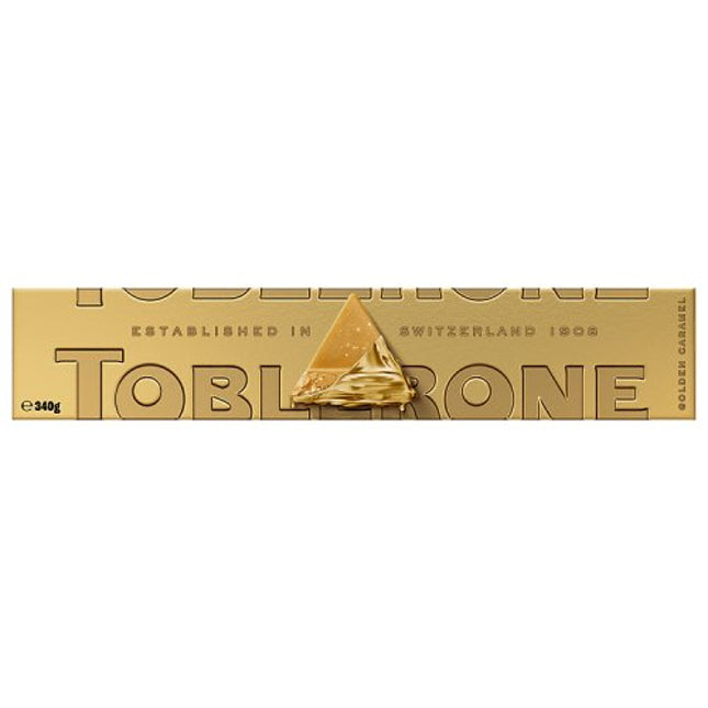 Toblerone Golden Caramel Bar with Honey & Almond Nougat 340g