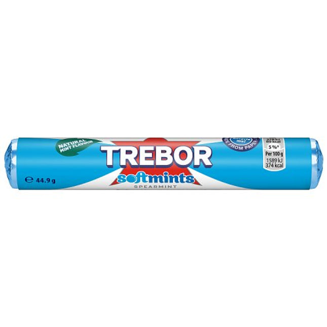 Trebor Softmints Spearmint Mints Roll 44.9g