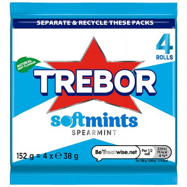 Trebor Softmints Spearmint 4 Rolls