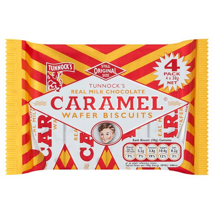 Tunnocks Caramel Wafer 4pk 120g