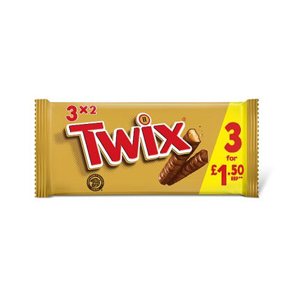 Twix Chocolate Biscuit Bars 3 Pack 120g £1.50