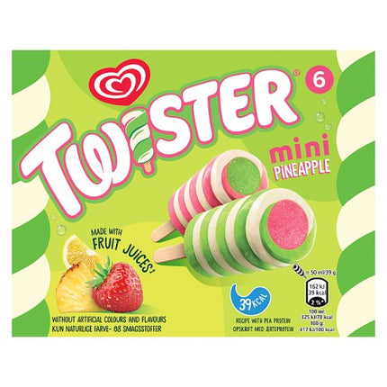 Twister Mini Ice Lolly Pineapple 6 Pack 50ml