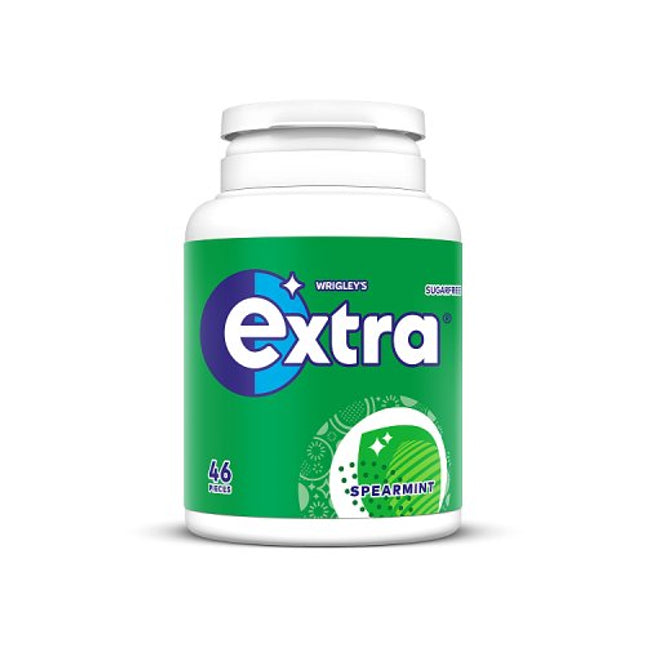Extra Spearmint Sugarfree Chewing Gum Bottle 46 Pieces