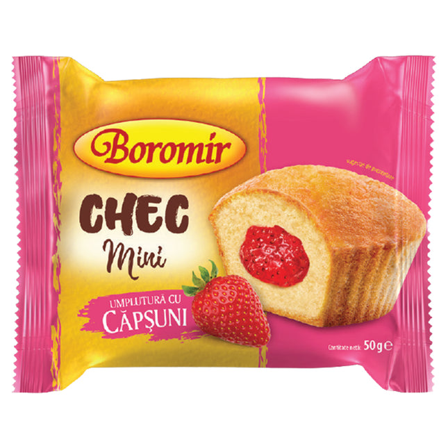 Boromir Strawberry Cream Filled Mini Cake 50g