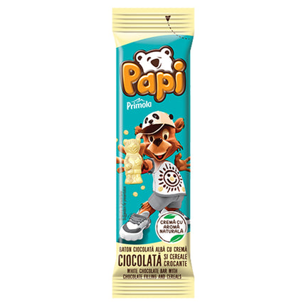 Primola Papi Cream Filled White Chocolate Bar 25g