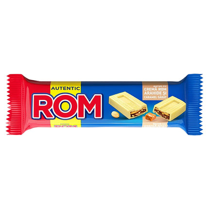 ROM Peanut & Salted Caramel White Chocolate Bar 44g