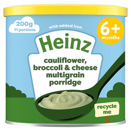 Heinz Cauliflower, Broccoli & Cheese Multigrain Porridge Baby Food 6+ Months 200g