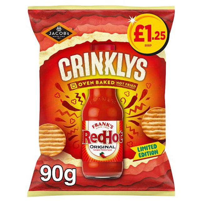 Jacob's Crinklys Franks Redhot Original 90g