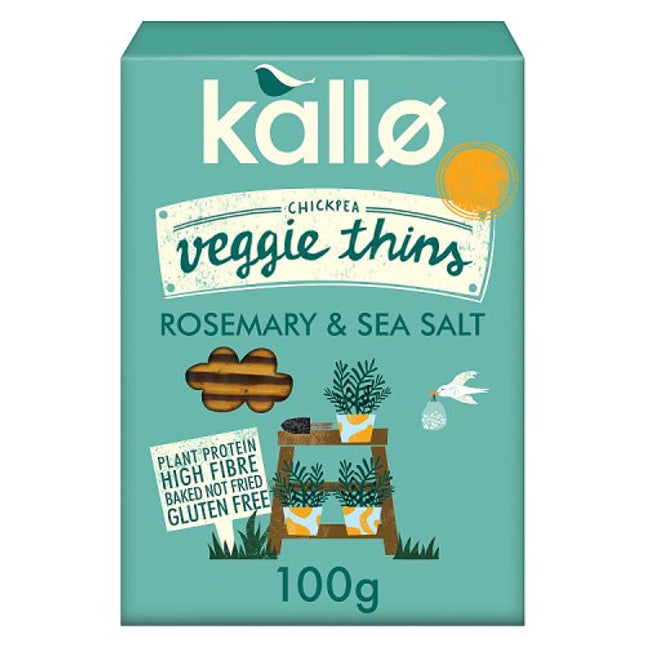 Kallo Rosemary & Sea Salt Veggie Thins 100g