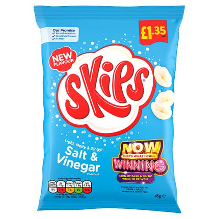 Skips Salt and Vinegar Crisps 45g
