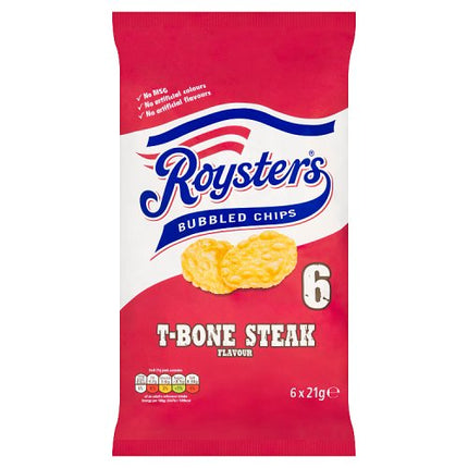 Roysters T-Bone Steak Bubbled Chips 6x21g