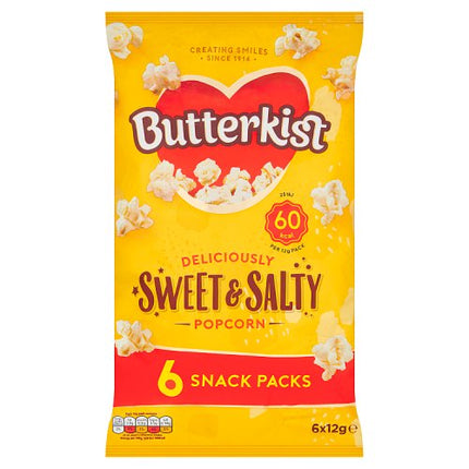 Butterkist Sweet & Salted Popcorn 6x12g