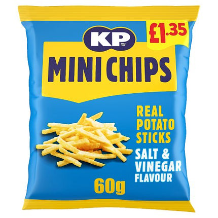 KP Minichips Salt & Vinegar Crisps 60g £1.35
