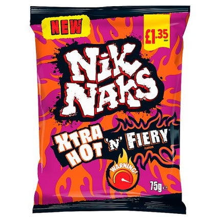 Nik Naks Xtra Hot N Fiery Crisps 75g alternate view 2