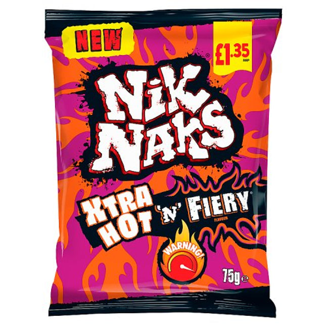 Nik Naks Xtra Hot 'N' Fiery 75g