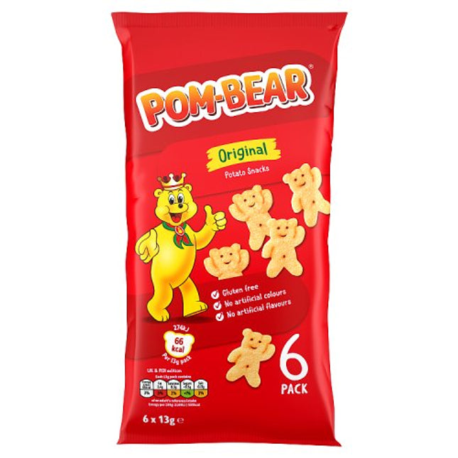 Pom Bear Original Potato Snacks 6x13g