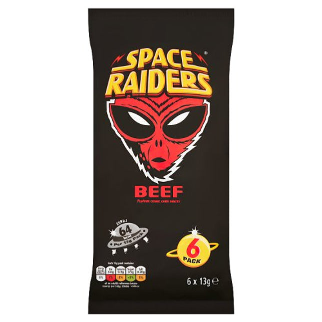 Space Raiders Beef Snacks 6x13g