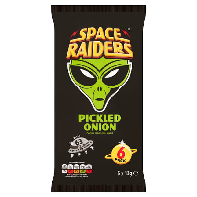 Space Raiders Pickled Onion Snacks 6x13g