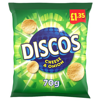 Discos Cheese & Onion Crisps 70g £1.35