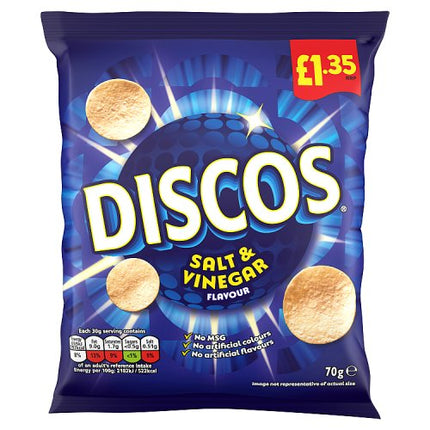 Discos Salt & Vinegar Crisps 70g £1.35