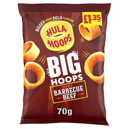 Hula Hoops Big Hoops BBQ Beef Crisps 70g £1.35