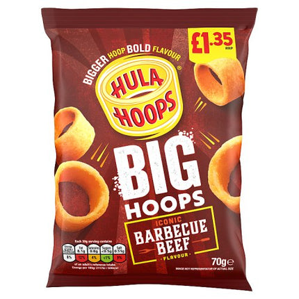 Hula Hoops Big Hoops BBQ Beef Crisps 70g £1.35