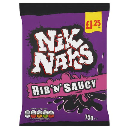 Nik Naks Rib'n'Saucy 75g PMP £1.25