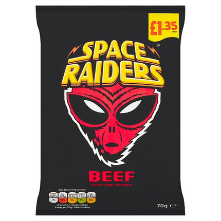 Space Raiders Beef Crisps 70g £1.35
