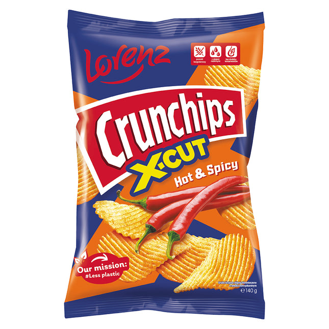Lorenz Crunchips XCUT Hot & Spicy 75g