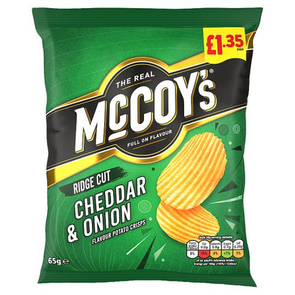 McCoys Cheddar & Onion Crisps 65g