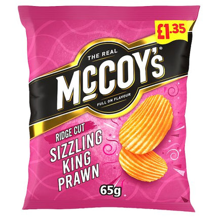 McCoys Sizzling King Prawn Crisps 65g