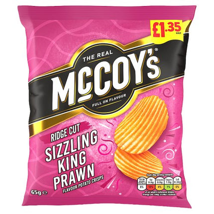 McCoys Sizzling King Prawn Crisps 65g