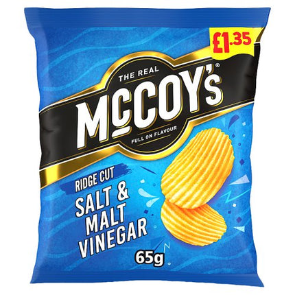 McCoys Salt & Malt Vinegar Crisps 65g