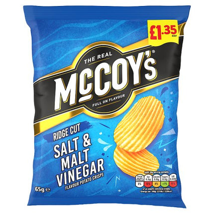McCoys Salt & Malt Vinegar Crisps 65g