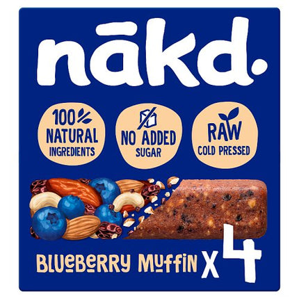 Nakd Blueberry Muffin Fruit & Nut Bars 4x35g