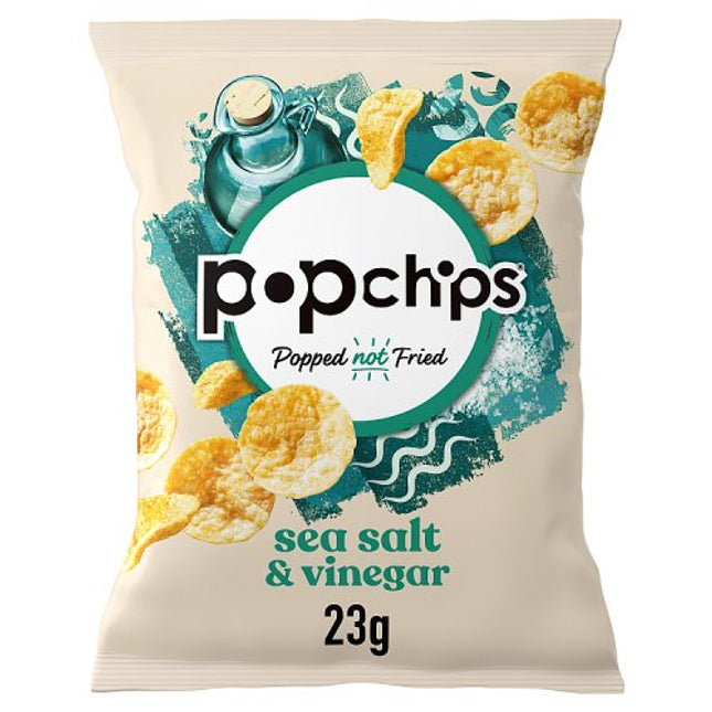 popchips Sea Salt & Vinegar Crisps 23g