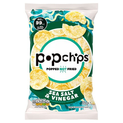 popchips Sea Salt & Vinegar Sharing Crisps 85g