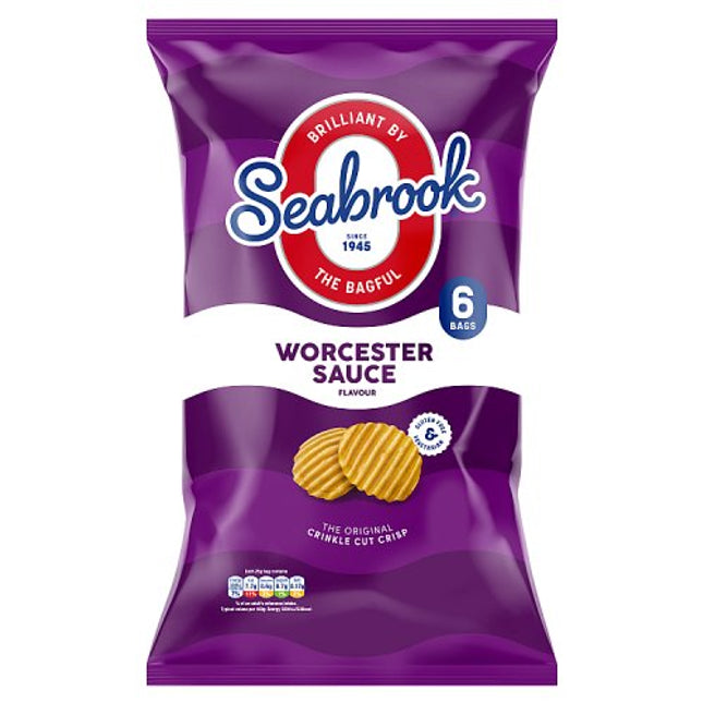 Seabrook Crinkle Cut Worcester Sauce 6 x 25g