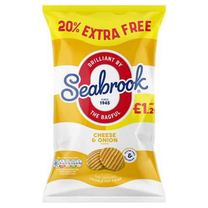 Seabrook Cheese & Onion Crinkle 70g