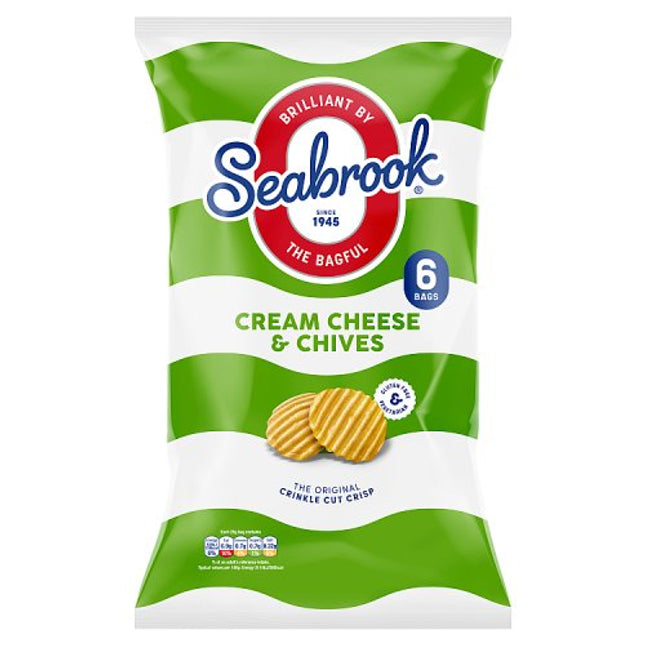 Seabrook Crinkle Cut Cream Cheese & Chives 6x25g