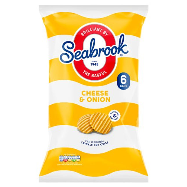 Seabrook Crinkle Cheese & Onion 6x25g