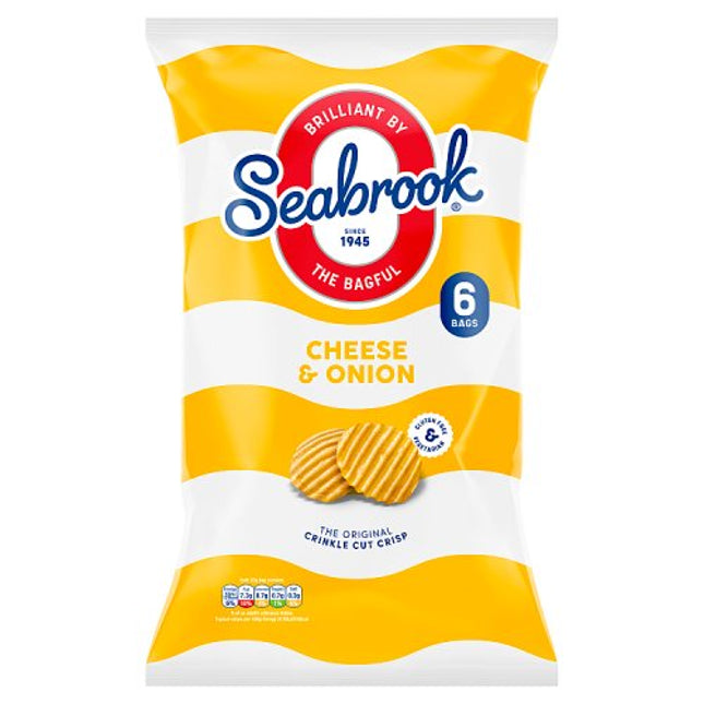 Seabrook Crinkle Cheese & Onion 6x25g