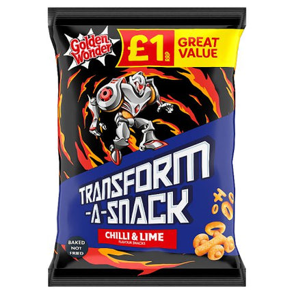 Golden Wonder Transform-A-Snack Fiery Chilli & Lime 56G £1