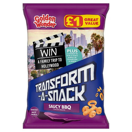 Golden Wonder Transform-A-Snack Saucy BBQ 56G £1