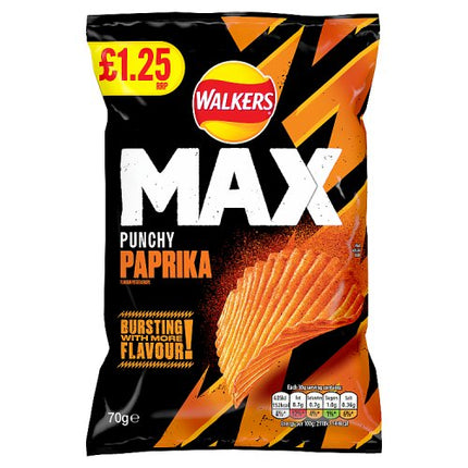 Walkers Max Paprika 70g £1.25