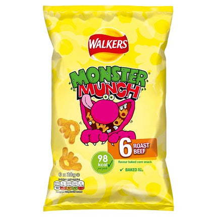 Walkers Monster Munch Roast Beef 6x20g
