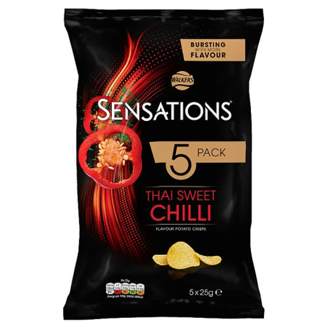 Walkers Sensations Thai Sweet Chilli Potato Crisps 5 x 25g